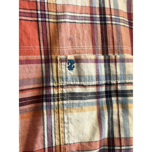 IZOD MENS XL Saltwater Relaxed Classsic Button Down Short Sleeved Shirt - Picture 8 of 11